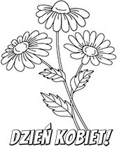 Online coloring book: Coloring book three sunflowers for womens day